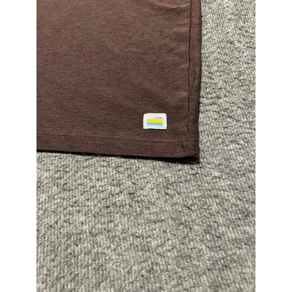 Vuori strato tech polo shirt mens burgundy Large stretch performance read - Picture 4 of 6